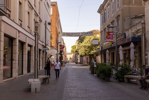 terni,italy august 21 2020:course Cornelio Tacito in the center of Terni