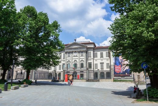 The Accademia Carrara is an art gallery and an academy of fine arts in Bergamo, Italy. Bergamo, ITALY - May 11, 2018.