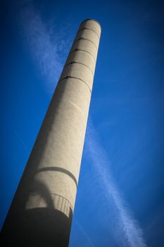 Chimney with low emission of carbon dioxide (CO2).