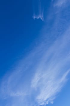 White fluffy clouds in the blue sky