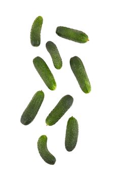 Cucumbers isolated on a white background