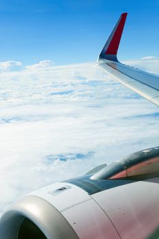 View from the window of the airplane