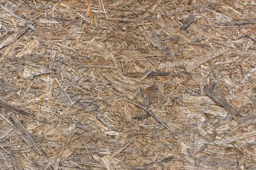 Raw plywood panel, made with fragments and scraps of different woods.