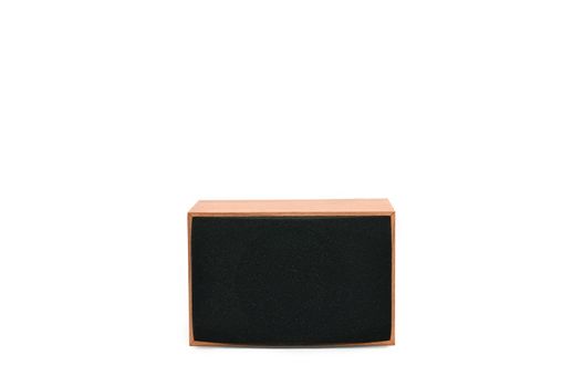 Speakers for listening to sound on a white background