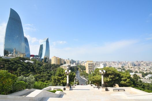 09 september 2018.Baku,Azerbaijan.Baku is the capital of the Republic of Azerbaijan, the largest industrial, economic and scientific and technical center of Transcaucasia, as well as the largest port on the Caspian Sea and the largest city in the Caucasus