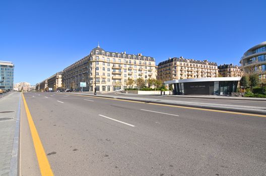 01-11-2018.Baku.Azerbaijan.New town under construction in Baku called "White City"
