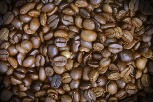 roasted arabica coffee beans, can be used as a background