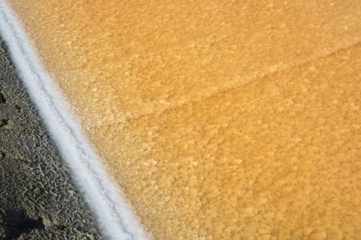 Salt evaporation ponds, also called salterns, salt works or salt pans