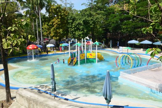 BANGKOK, THAILAND - AUGUST 10, 2018: water park at Dusit Zoo, Bangkok Thailand.