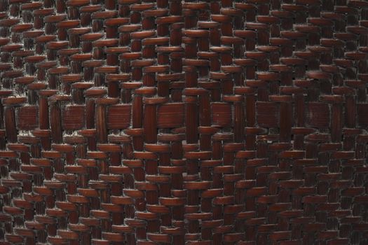 Thai style pattern nature background texture wicker surface for furniture material, Wooden weave texture background. Abstract decorative wooden textured basket weaving background