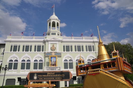 BANGKOK, THAILAND - OCTOBER 13, 2018 : King Prajadhipok Museum is a museum in Pom Prap Sattru Phai District, Bangkok, Thailand, The building has three floors of permanent exhibitions relating to royal life of King Prajadhipok of Thailand