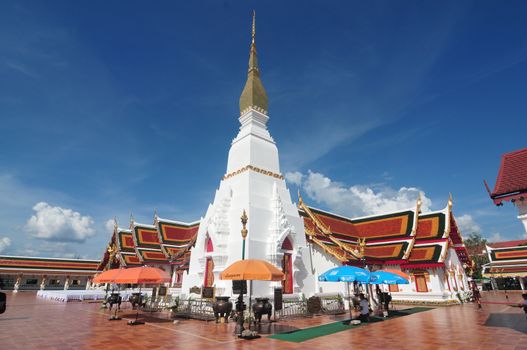 Sakon nakhon ,Thailand – October 23,2018 : Wat Phra That Choeng Chum, Sakon nakhon ,Thailand