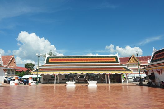 Sakon nakhon ,Thailand – October 23,2018 : Wat Phra That Choeng Chum, Sakon nakhon ,Thailand