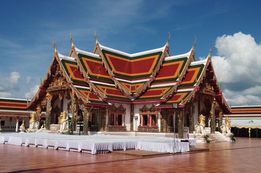 Sakon nakhon ,Thailand – October 23,2018 : Wat Phra That Choeng Chum, Sakon nakhon ,Thailand