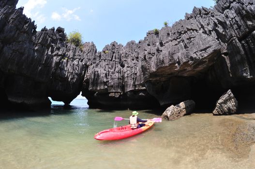 Stone Castle (Prasathinphanyod), Koh Khao Yai  is under Pae Tra Islands National Park in Satun Province, Thailand