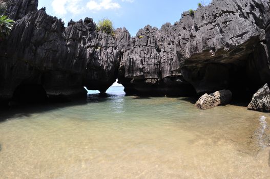 Stone Castle (Prasathinphanyod), Koh Khao Yai  is under Pae Tra Islands National Park in Satun Province, Thailand