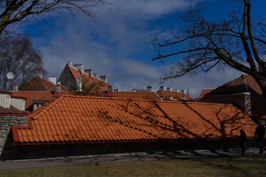 April 19, 2018, Tallinn, Estonia. Streets of the old city in Tallinn.