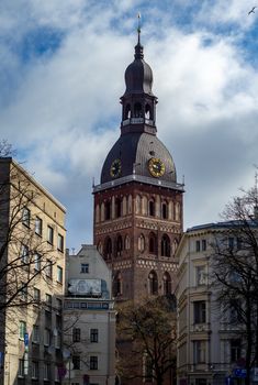 April 26, 2018 Riga, Latvia. The Dome Cathedral
in the old town in Riga.
