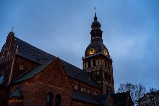 April 24, 2018 Riga, Latvia. The Dome Cathedral
in the old town in Riga