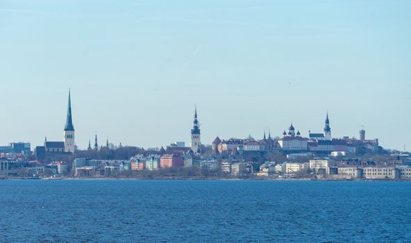 April 23, 2018, Tallinn, Estonia. View of the construction of the Old Town in Tallinn.