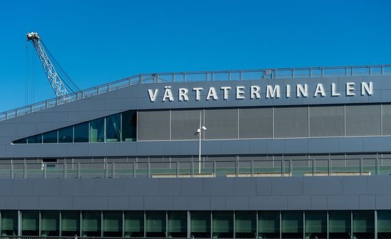 22 April 2019, Stockholm, Sweden. Passenger terminal in the port Vartahamnen in Stockholm.