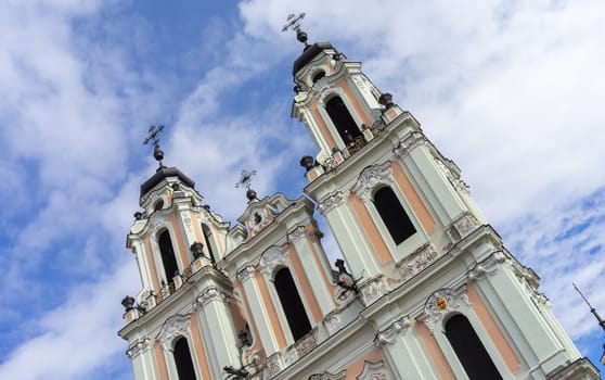 Littered image. Church of St. Philip and St. Jacob in Vilnius.