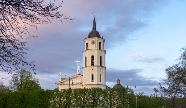 April 27, 2018 Vilnius, Lithuania. Cathedral of St. Stanislav in Vilnius.