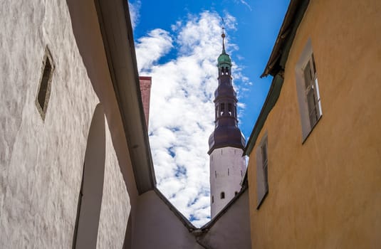 April 19, 2018, Tallinn, Estonia. Streets of the old city in Tallinn.