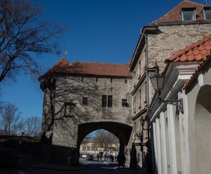 April 21, 2018, Tallinn, Estonia. Street of the old town in Tallinn.