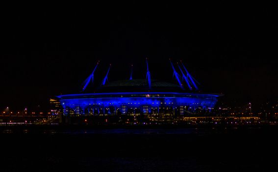 April 17, 2018. St. Petersburg, Russia. Stadium St. Petersburg arena (Gazprom arena), which will host the matches of the European football Championship in 2020 and the final of the Champions League in 2021