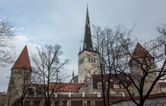 April 20, 2018, Tallinn, Estonia. St. Olaf's Church in Tallinn.