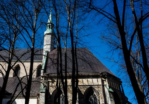 April 20, 2018, Tallinn, Estonia. Street of the old town in Tallinn.