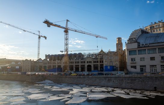 February 19, 2019, Moscow, Russia. The cultural space of GES-2 on Bolotnaya Embankment in Moscow.