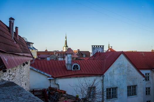 April 19, 2018, Tallinn, Estonia. Streets of the old city in Tallinn.
