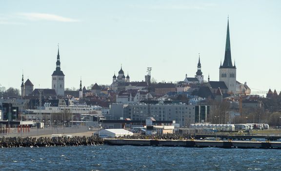April 21, 2018, Tallinn, Estonia. View of the construction of the Old Town in Tallinn.