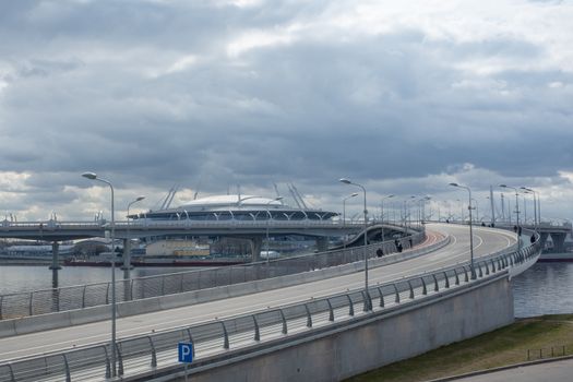 April 29, 2018, St. Petersburg, Russia. Krestovsky Stadium, known as Gazprom Arena in St. Petersburg.