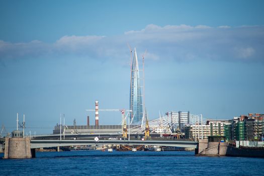April 29, 2018 Saint Petersburg, Russia. Public and business complex Lakhta Center.