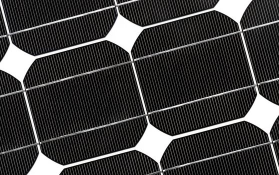 Photovoltaic panel for renewable electric production. Top view.