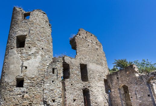 Doria's castle in Dolceaqua (Liguria), amazing medieval village of Italy.