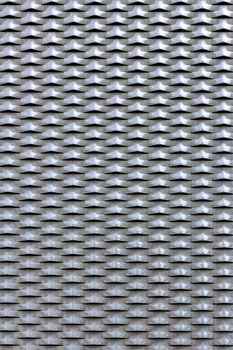 Perforated panel, painted with gloss gray tint.