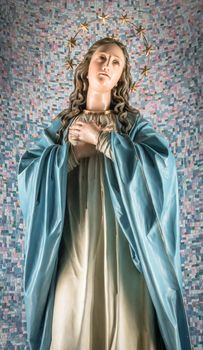 Catholic statue of the Our Lady. Italy.