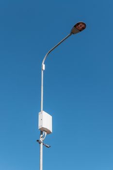 LED street lamp with CCTV camera or Surveillance Operaiting