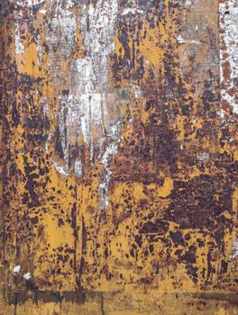 Rusty metallic steel plate. Ideal for texture and background.