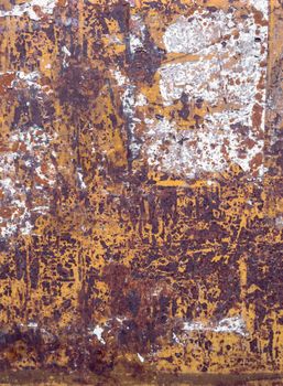 Rusty metallic steel plate. Ideal for texture and background.