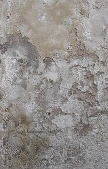 White and gray peeling plaster background texture