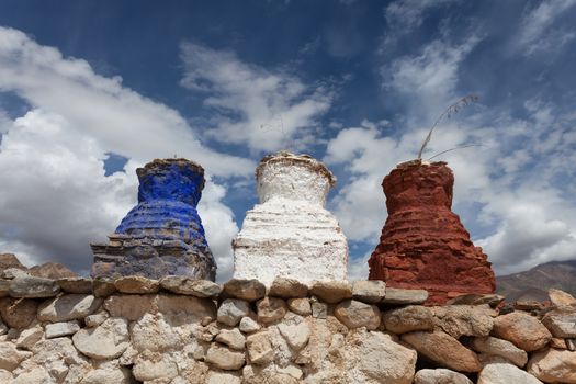 three chorten in north india