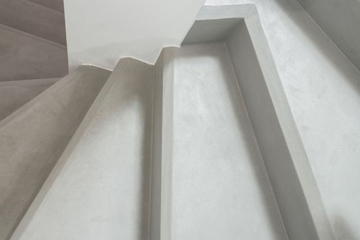 Concrete stairs. Top view of modern architecture detail.