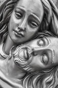 Jesus and Mary. Mother Mary holding her son Jesus.