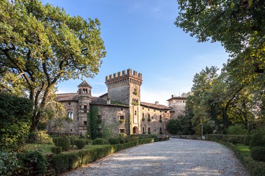 Medieval castle of Marne. Bergamo (ITALY) - October 25, 2019