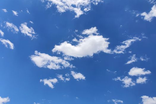 white clouds on blue sky background, design elements